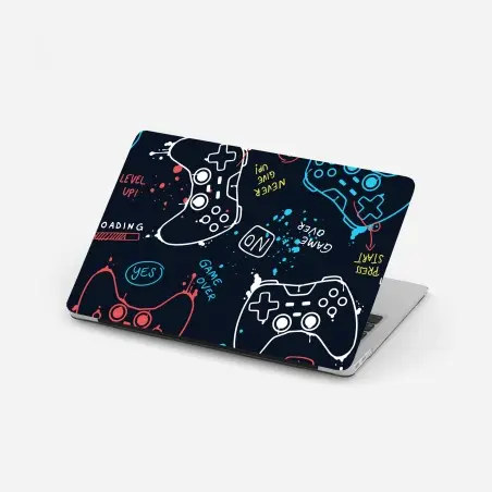Laptop sticker colorful gaming controller pattern • Wallissimo®