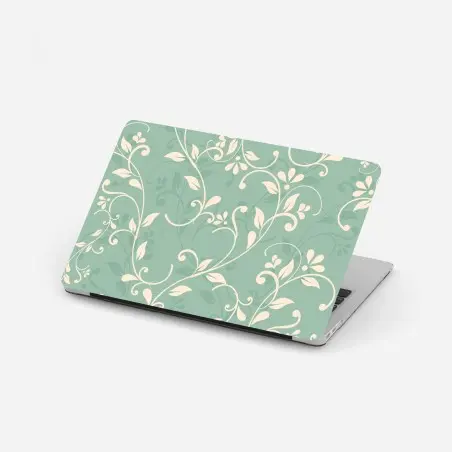 Laptop sticker mint floral vintage pattern • Wallissimo®