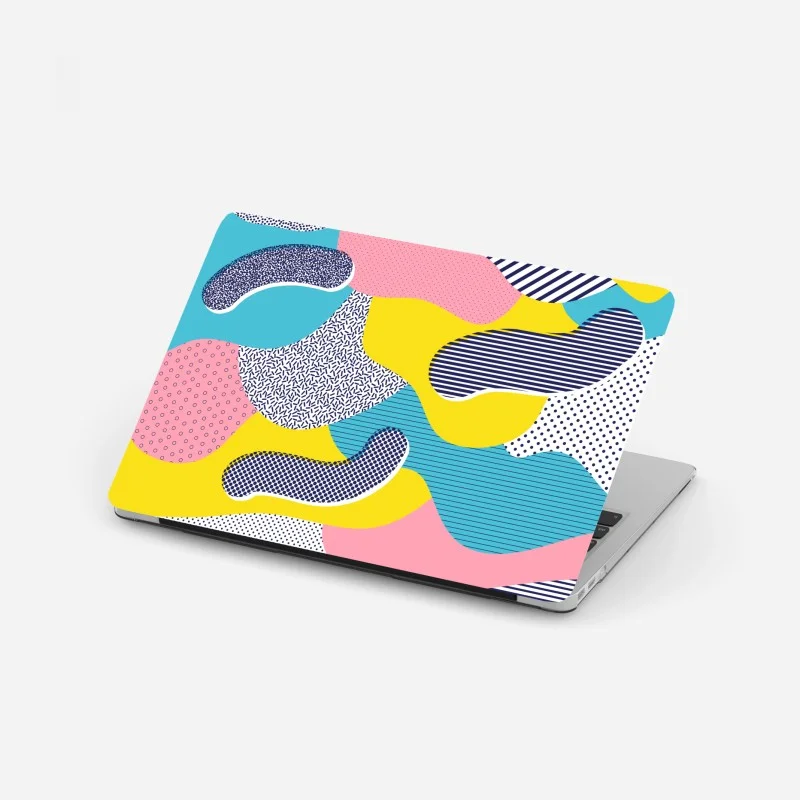 Laptop sticker playful abstract memphis pattern