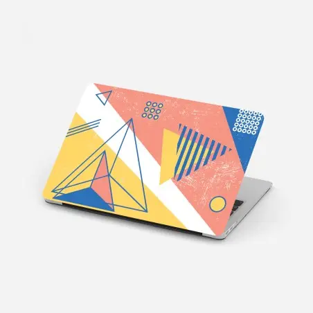 Laptop sticker pastel geometric shapes composition • Wallissimo®