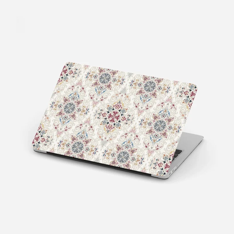 Laptop sticker ornate vintage damask pattern