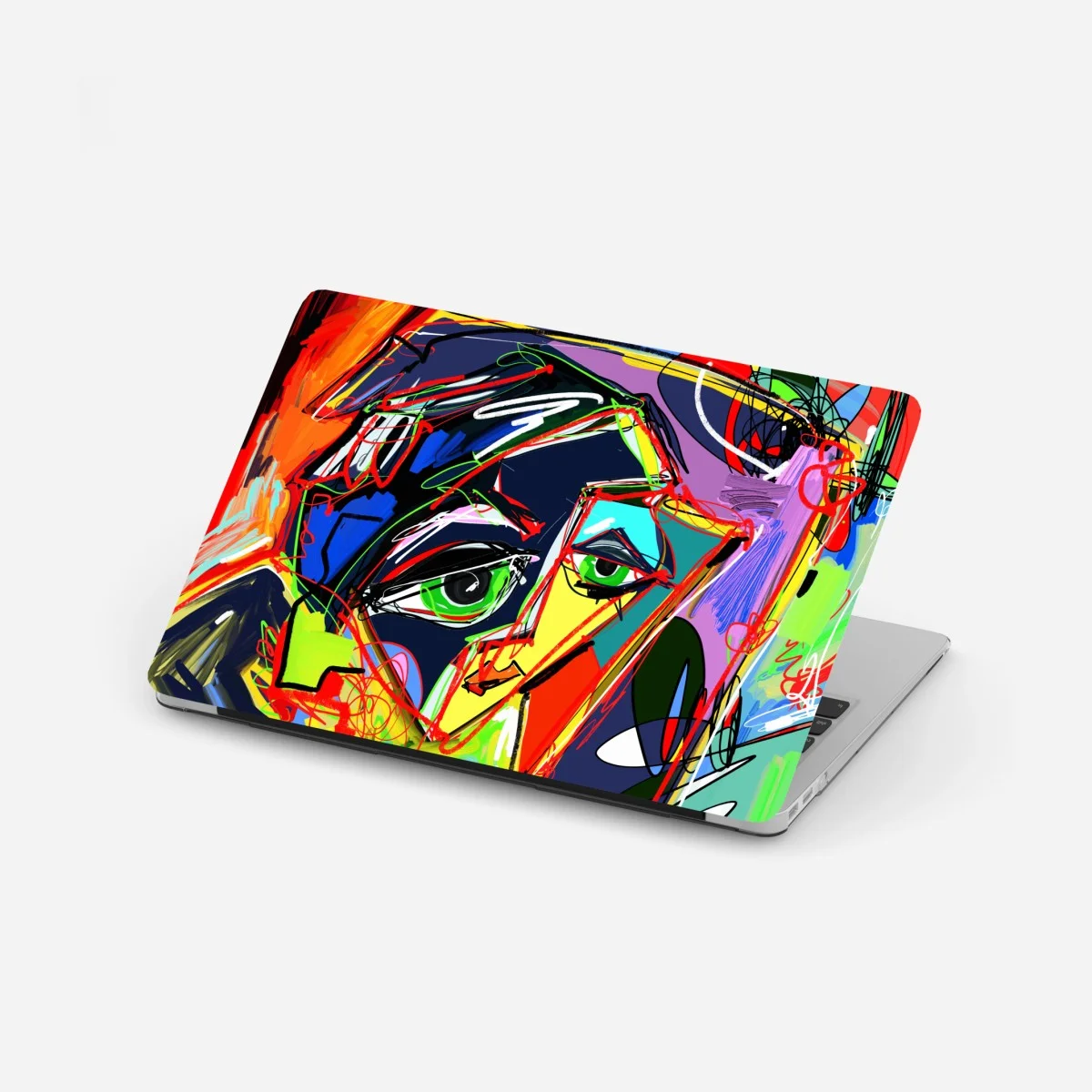 Laptop sticker vibrant abstract face portrait ⁕ Wallissimo® Laptop sticker vibrant abstract face portrait ⁕ Wallissimo®