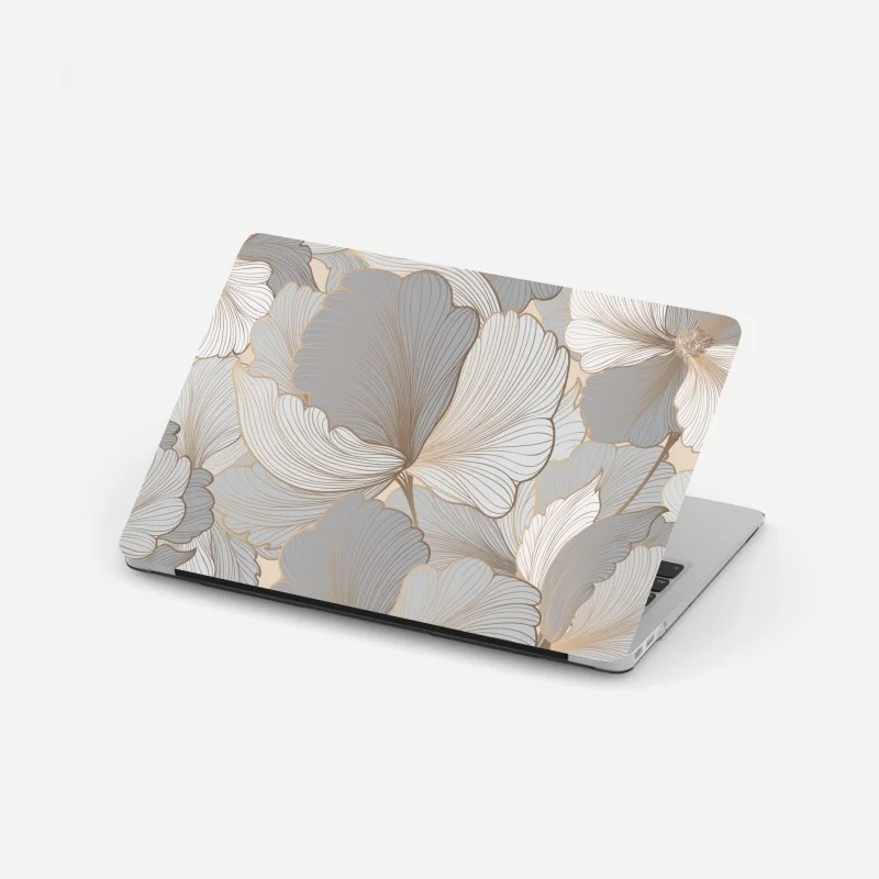Laptop sticker delicate pastel floral pattern