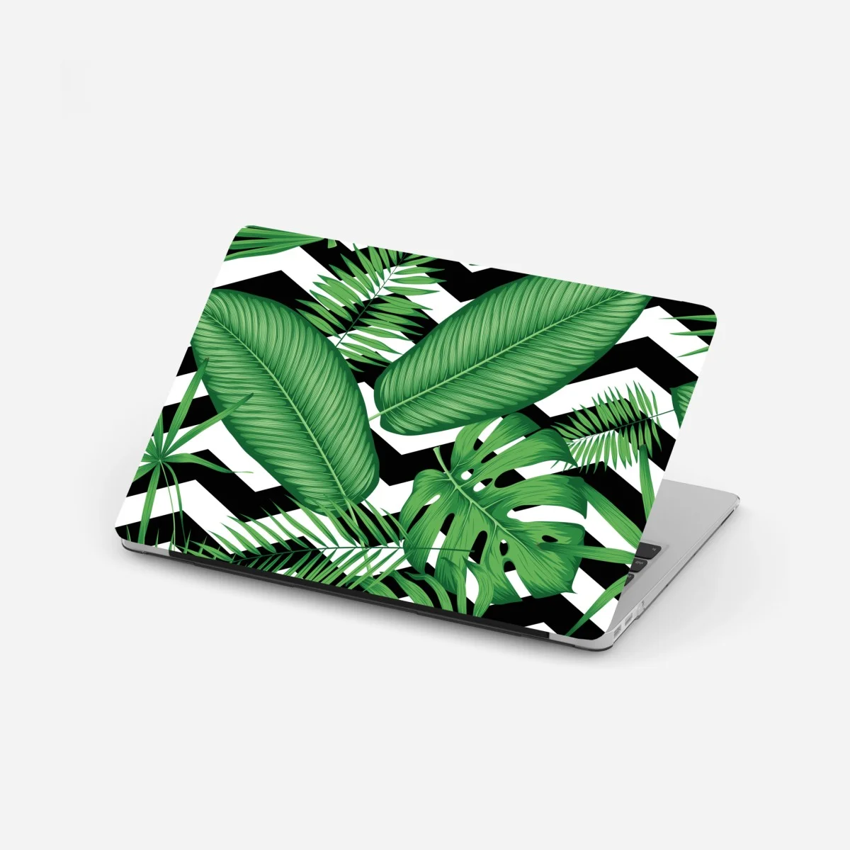Laptop sticker tropical leaves pattern on chevron background ⁕ Wallissimo® Laptop sticker tropical leaves pattern on chevron background ⁕ Wallissimo®