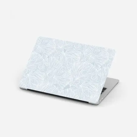 Laptop sticker soft blue botanical pattern • Wallissimo®