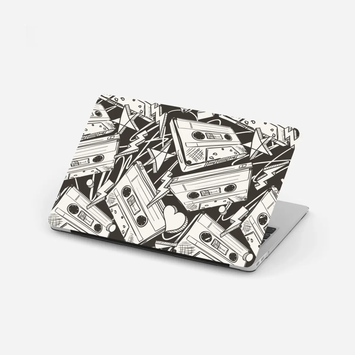 Laptop sticker vintage cassette tape pattern • Wallissimo® Laptop sticker vintage cassette tape pattern • Wallissimo®