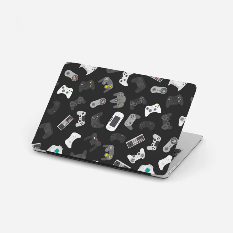 Laptop sticker retro gaming controllers pattern