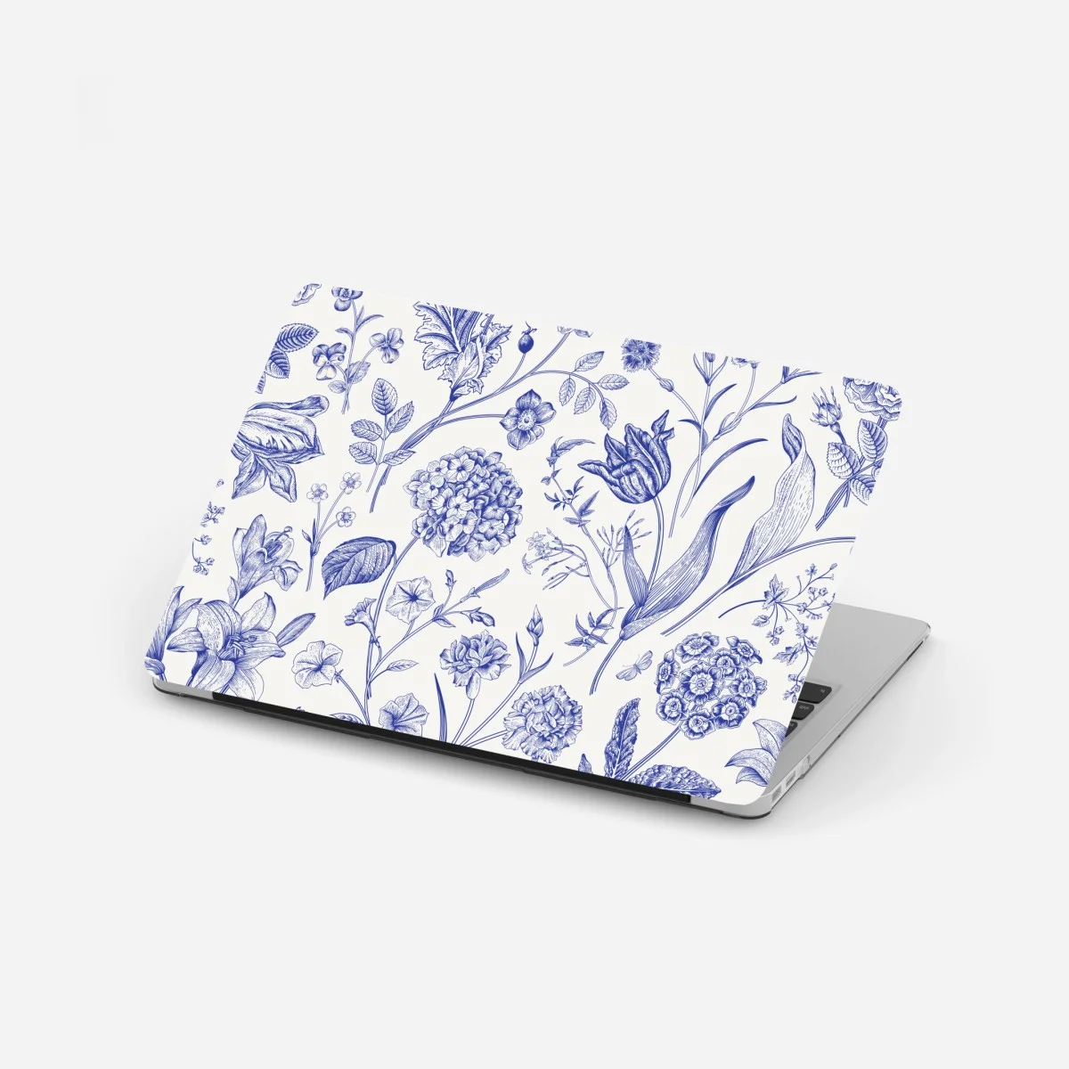 Laptop sticker classic blue toile floral pattern ⁕ Wallissimo® Laptop sticker classic blue toile floral pattern ⁕ Wallissimo®