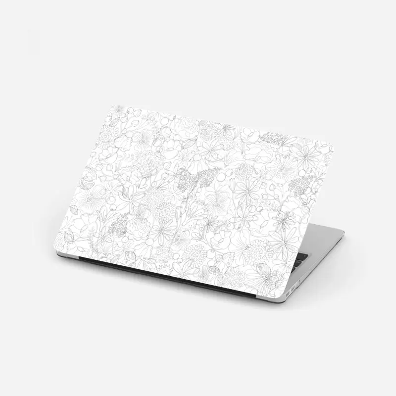 Laptop sticker red poppy meadow in sunlight • Wallissimo®