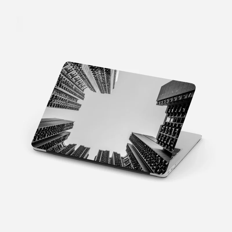 Laptop sticker skyward urban towers