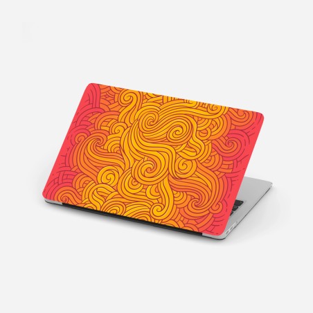 Laptop sticker warm swirling abstract pattern • Wallissimo®