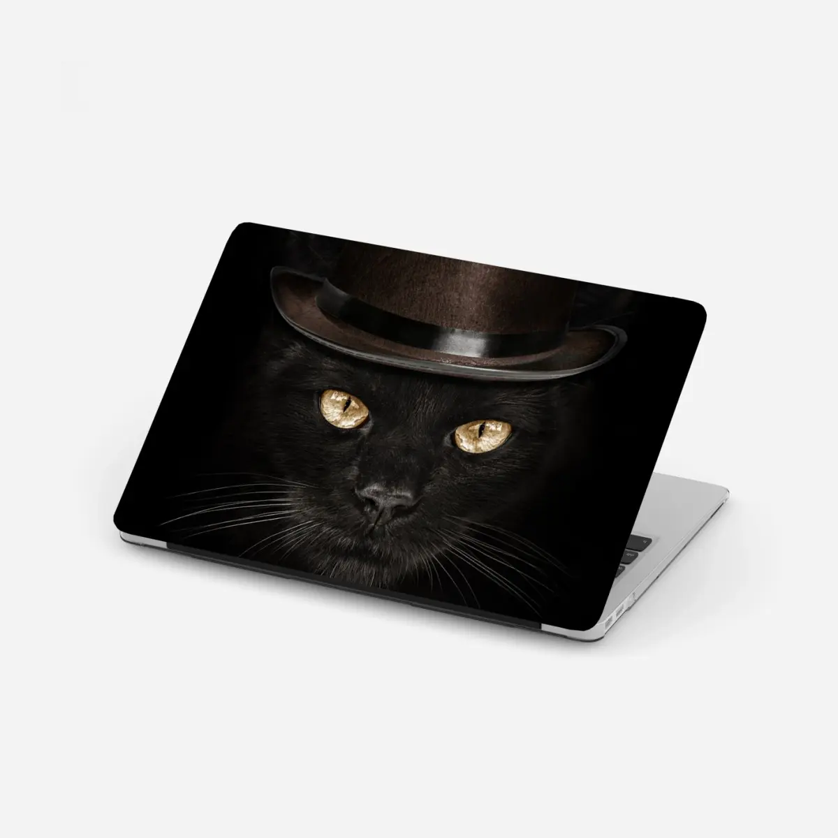 Laptop sticker dapper black cat in top hat and bow tie • Wallissimo® Laptop sticker dapper black cat in top hat and bow tie • Wallissimo®