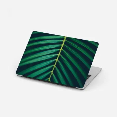 Laptop sticker vertical palm leaf close-up • Wallissimo®
