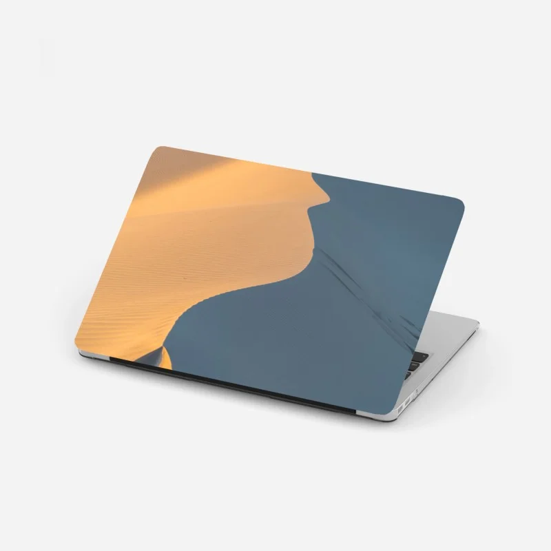 Laptop sticker golden dune curves