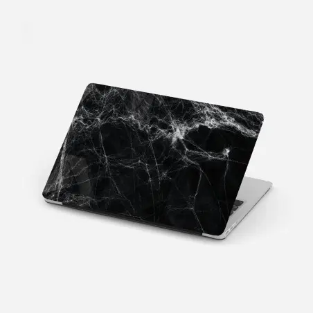 Laptop sticker eerie cobweb on black background • Wallissimo®