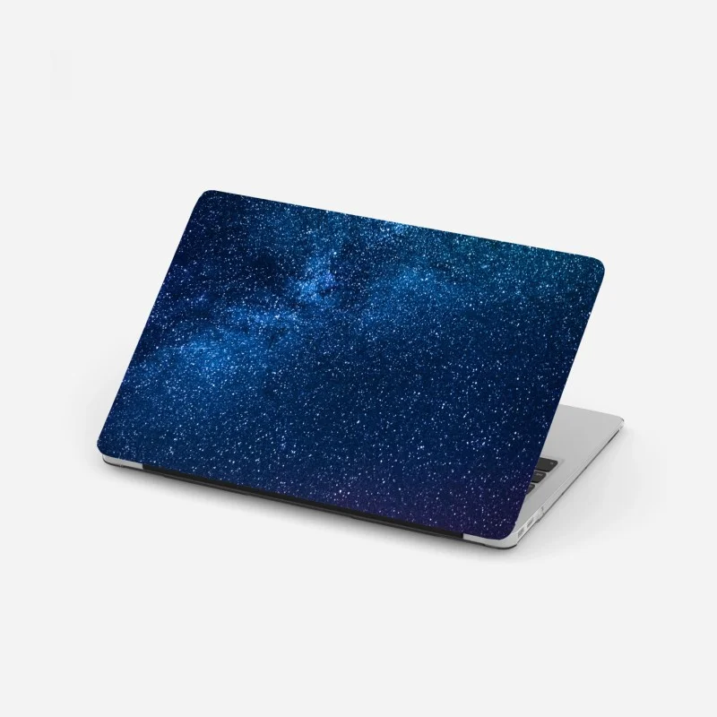 Laptop sticker deep blue night sky with milky way and shooting star