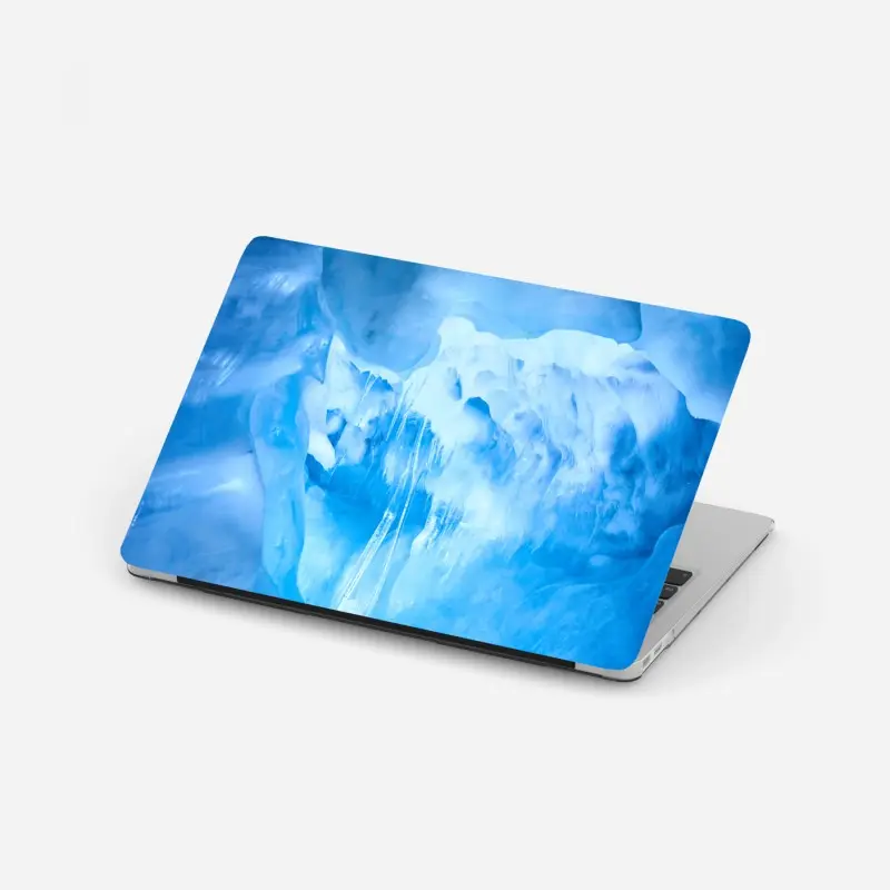 Laptop sticker ethereal blue ice cave