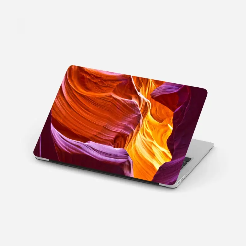 Laptop sticker red berries on branches watercolor art • Wallissimo®