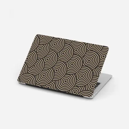 Laptop sticker retro concentric circles pattern • Wallissimo®