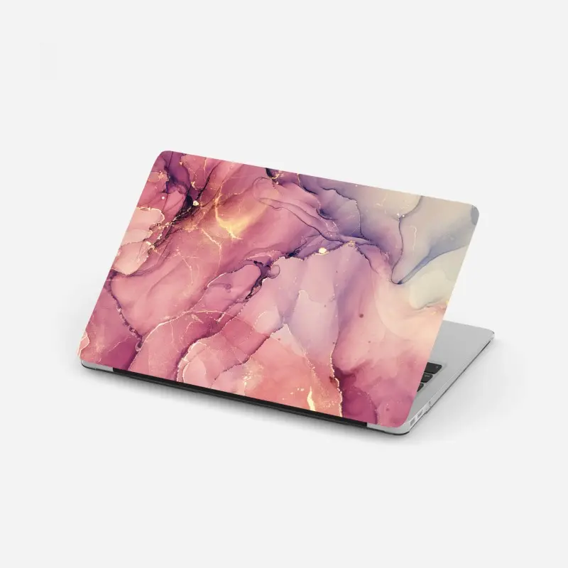 Laptop sticker ethereal purple marble abstract