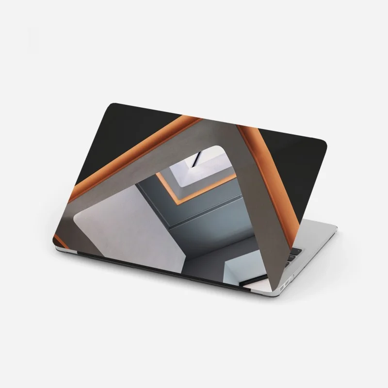 Laptop sticker minimal geometric architectural interior with skylight