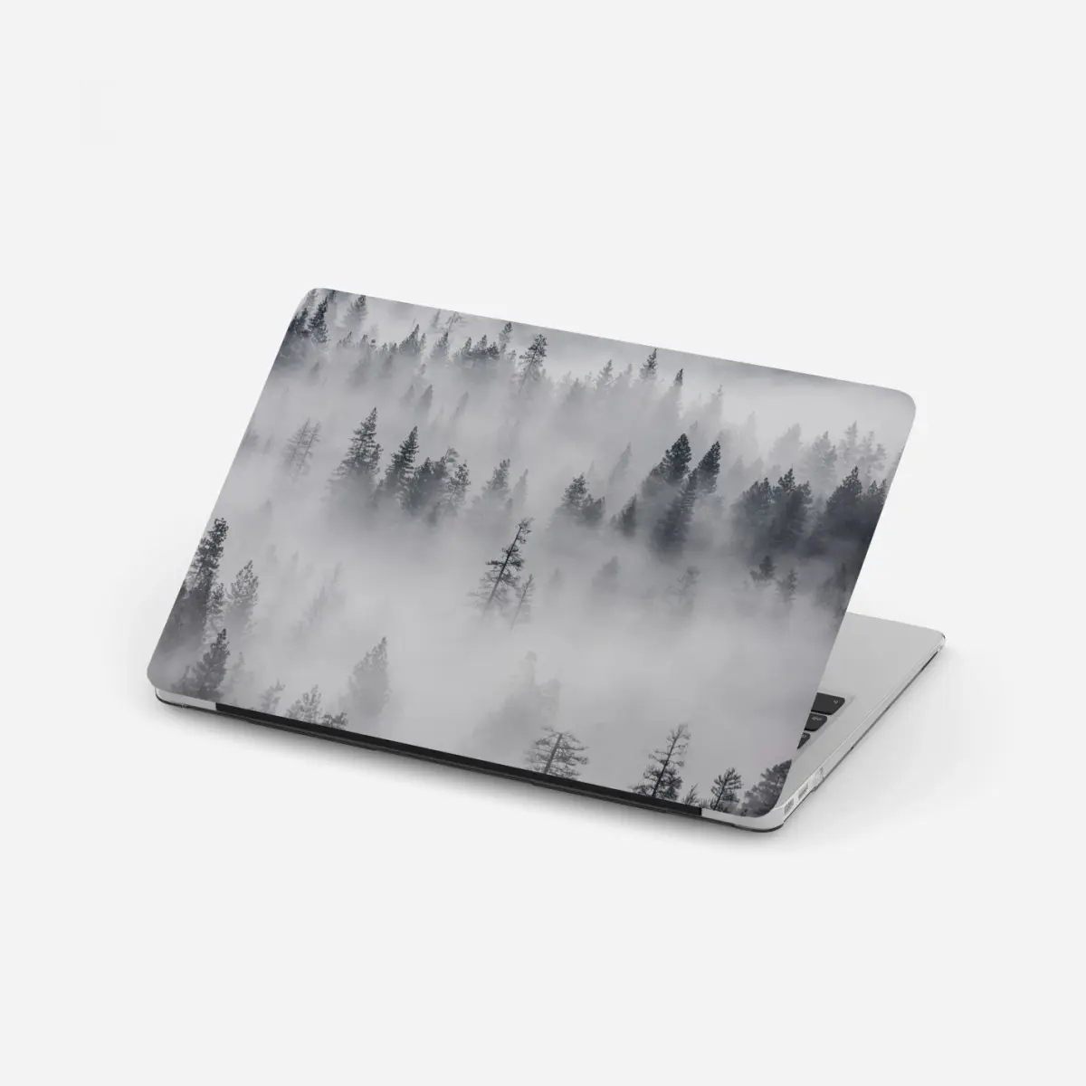 Laptop sticker mist-shrouded pine forest • Wallissimo® Laptop sticker mist-shrouded pine forest • Wallissimo®