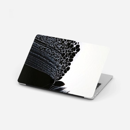 Laptop sticker monochrome cellular flow • Wallissimo®