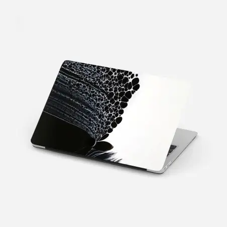 Laptop sticker monochrome cellular flow • Wallissimo®