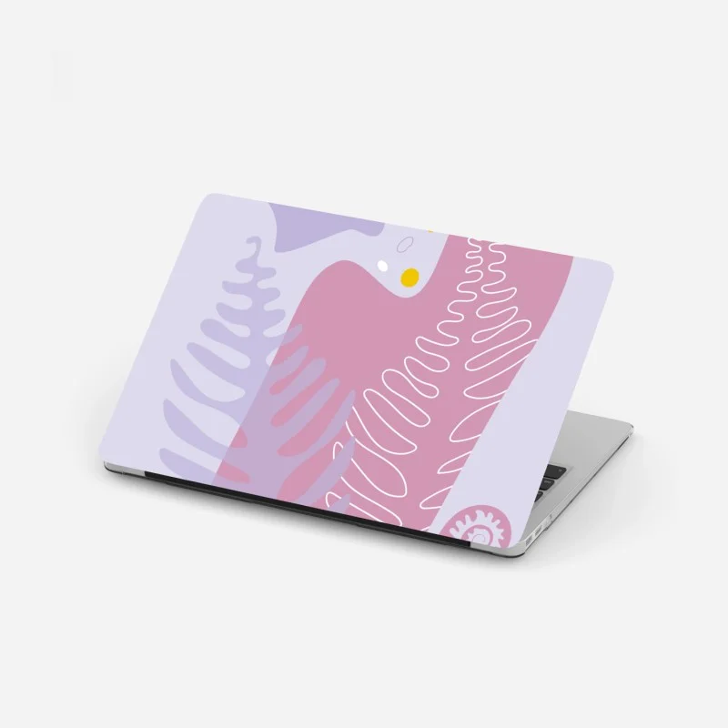 Laptop sticker soft pastel botanical abstract