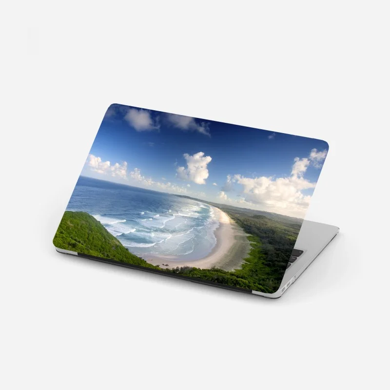 Laptop sticker Byron Bay coastal panorama