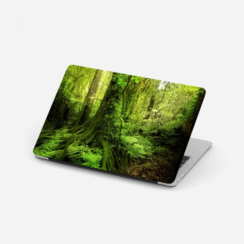 Laptop sticker lush tropical jungle greenery