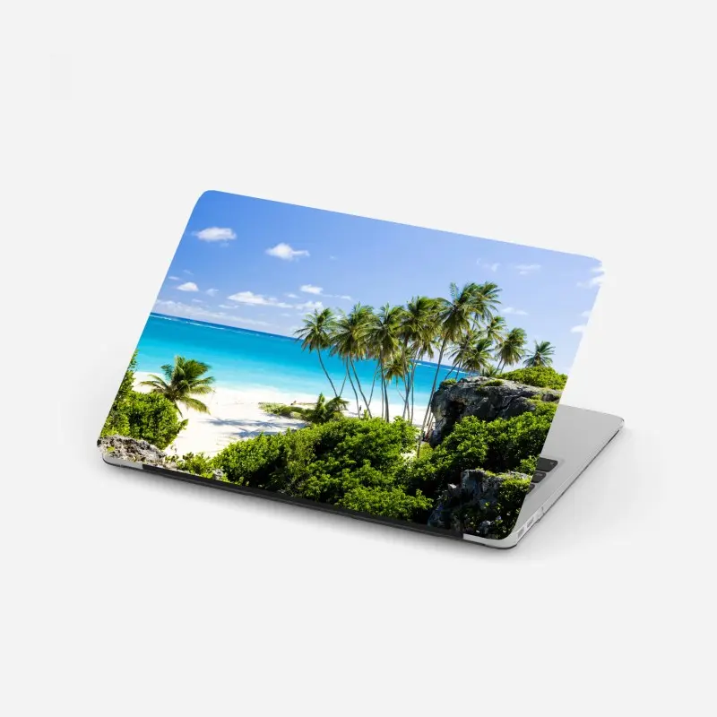 Laptop sticker Bottom Bay palm beach, Barbados