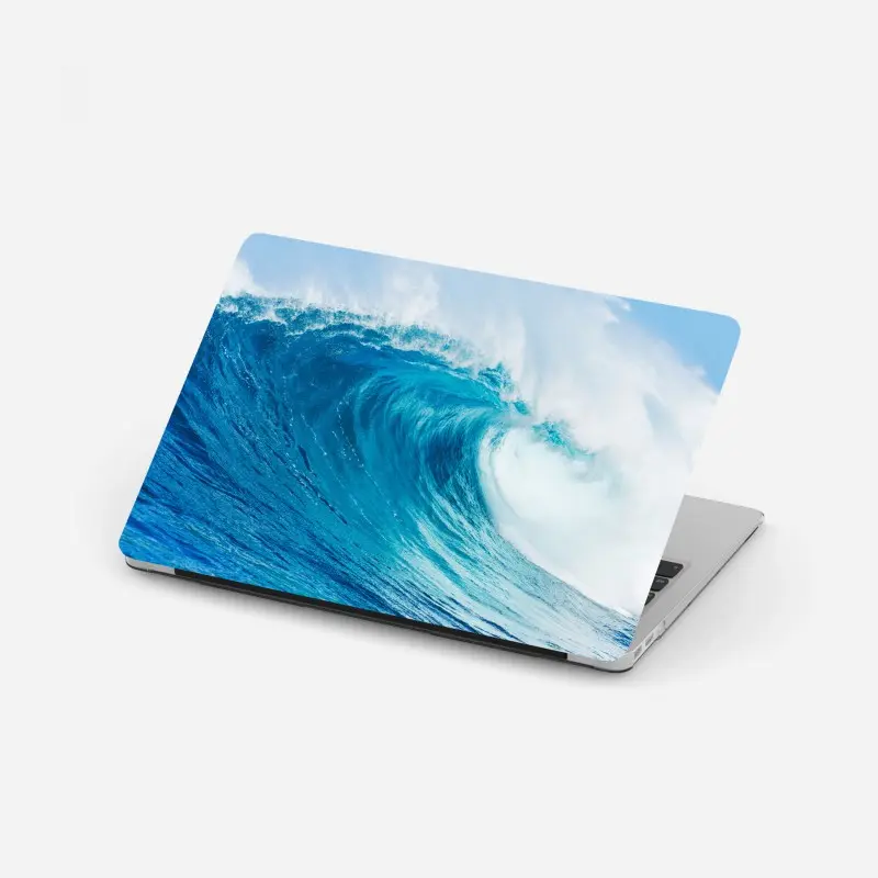 Laptop sticker majestic blue ocean wave