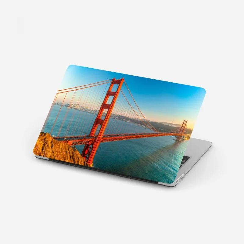Laptop sticker Golden Gate sunset panorama