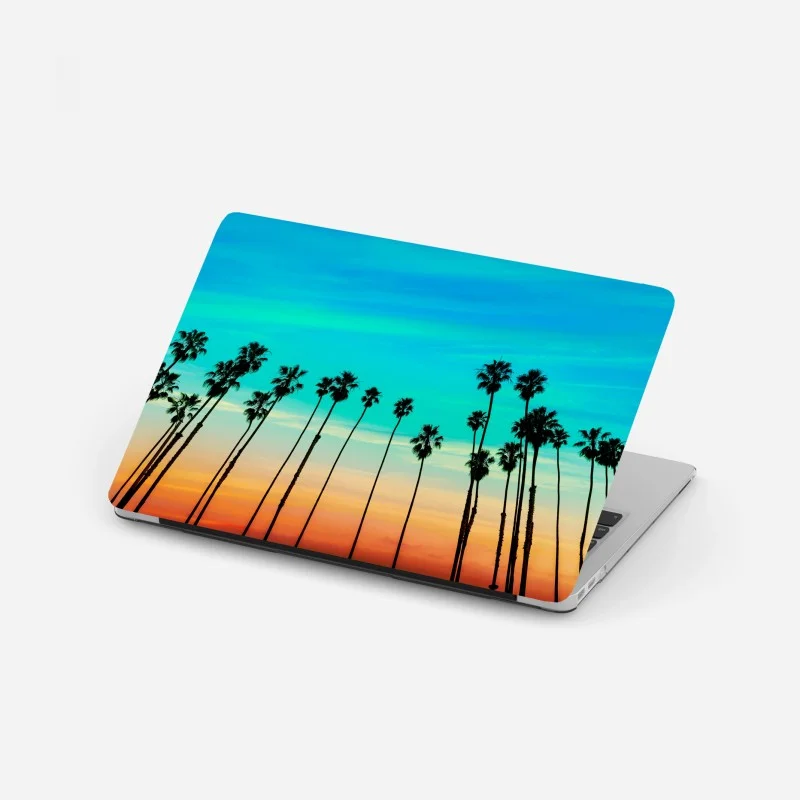 Laptop sticker California sunset palm silhouettes