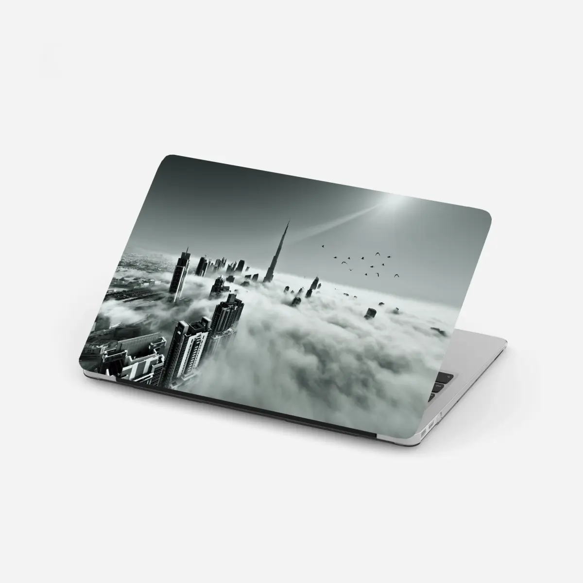 Laptop sticker misty Dubai skyline above the clouds ⁕ Wallissimo® Laptop sticker misty Dubai skyline above the clouds ⁕ Wallissimo®