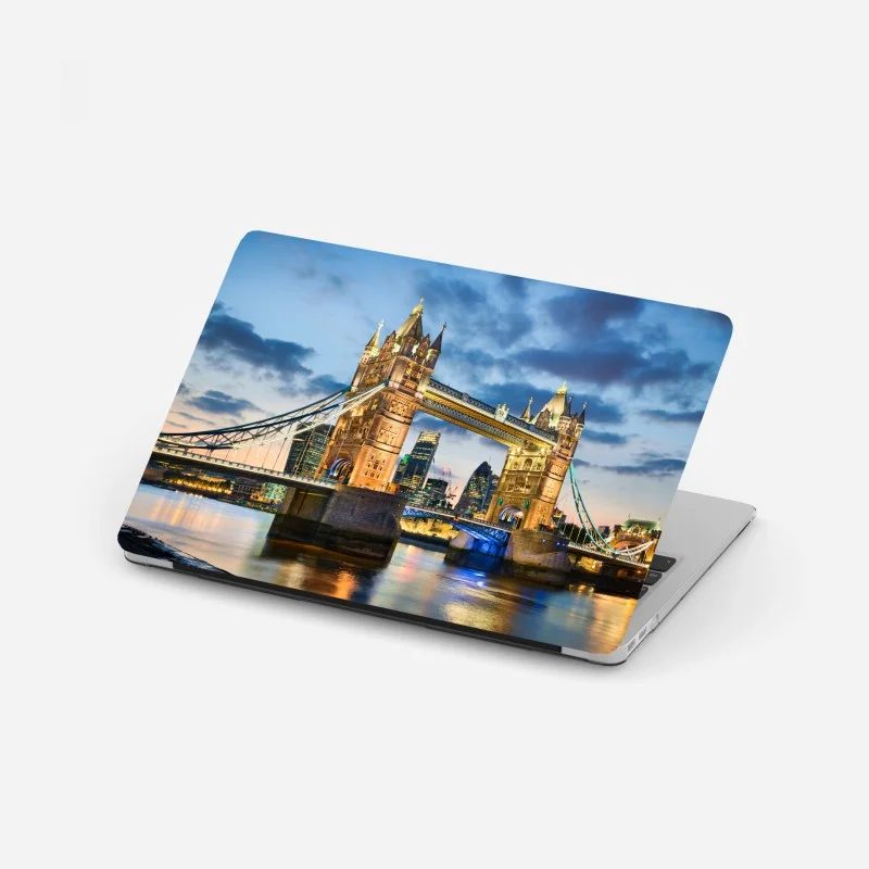 Laptop sticker Tower Bridge at dusk, London skyline