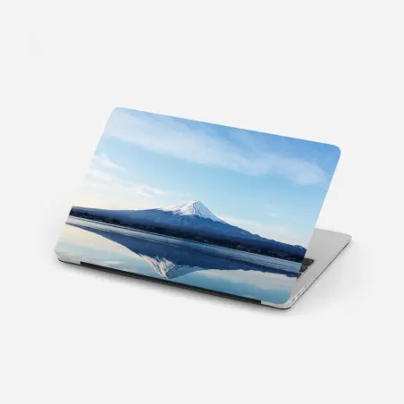 Laptop sticker Mount Fuji reflection at dawn • Wallissimo®