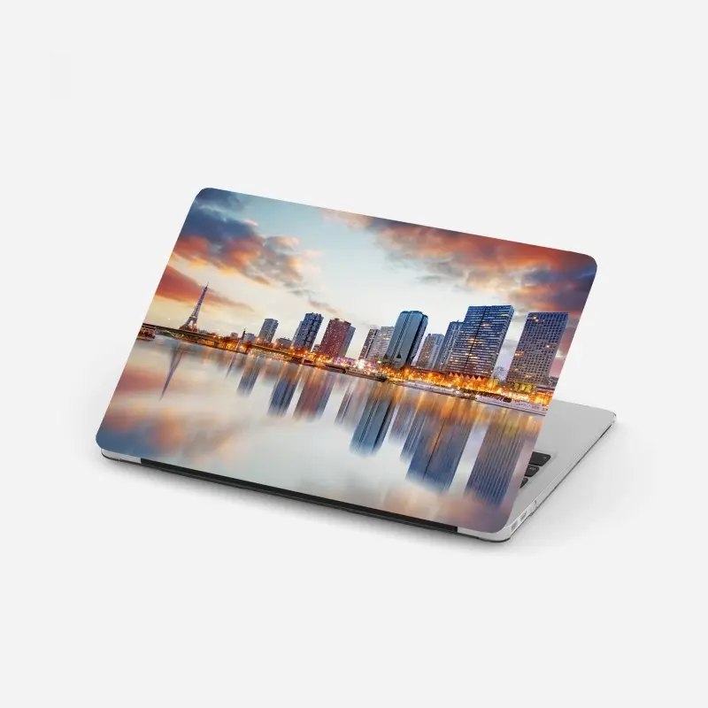 Laptop sticker Paris skyline at sunset with Eiffel Tower
