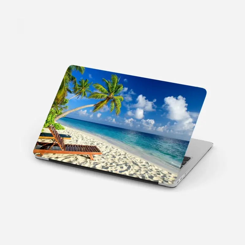 Laptop sticker tropical Maldives beach escape
