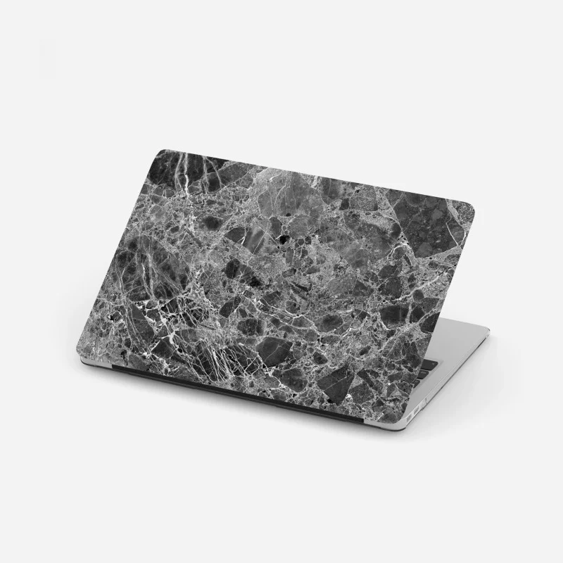Laptop sticker monochrome marble texture art
