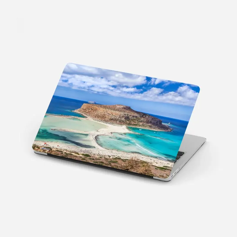 Laptop sticker green botanical leaf pattern • Wallissimo®