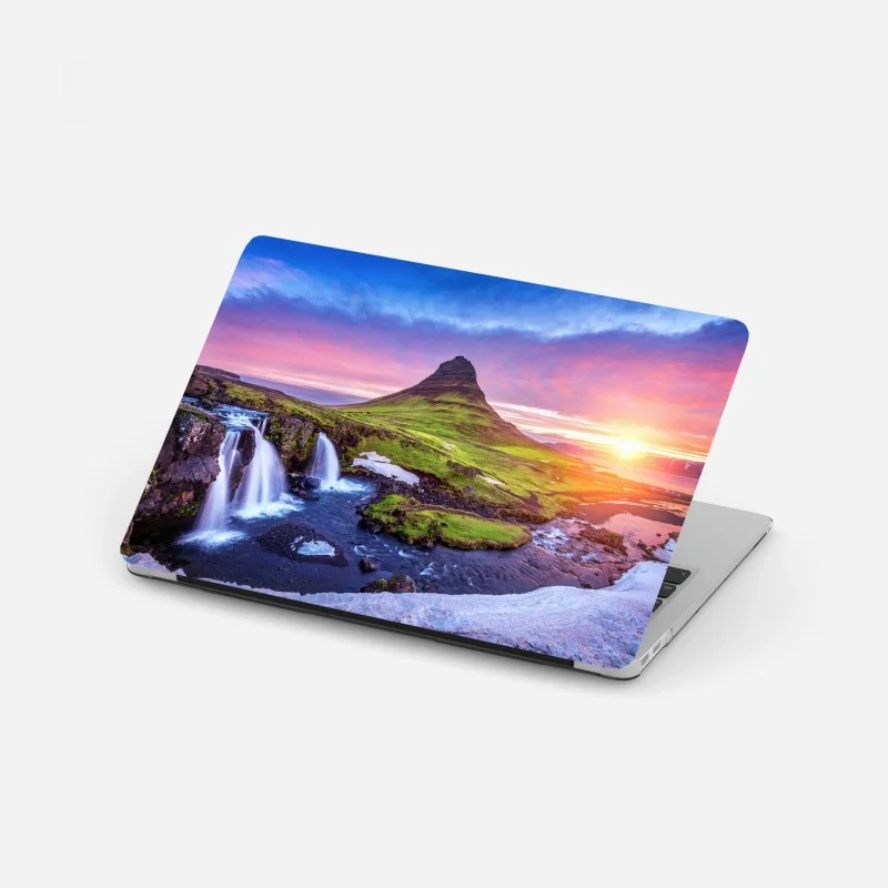 Laptop sticker Kirkjufell sunrise landscape