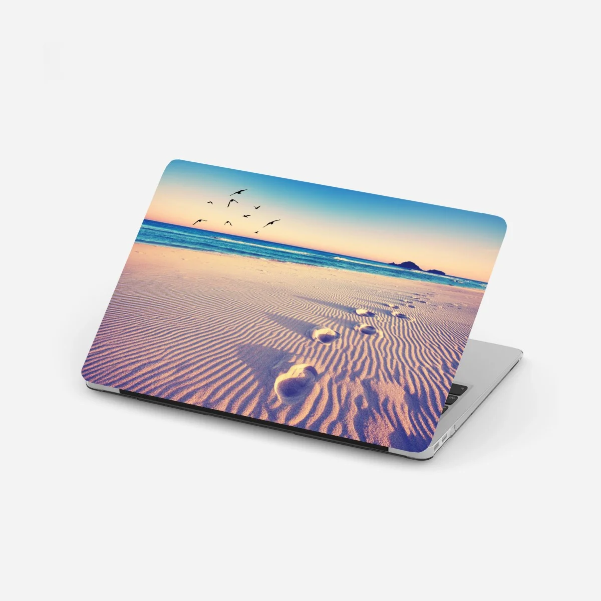 Laptop sticker magic footprints on a summer beach ⁕ Wallissimo® Laptop sticker magic footprints on a summer beach ⁕ Wallissimo®