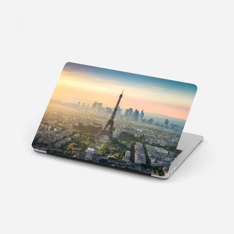Laptop sticker Paris skyline at sunset with the Eiffel Tower