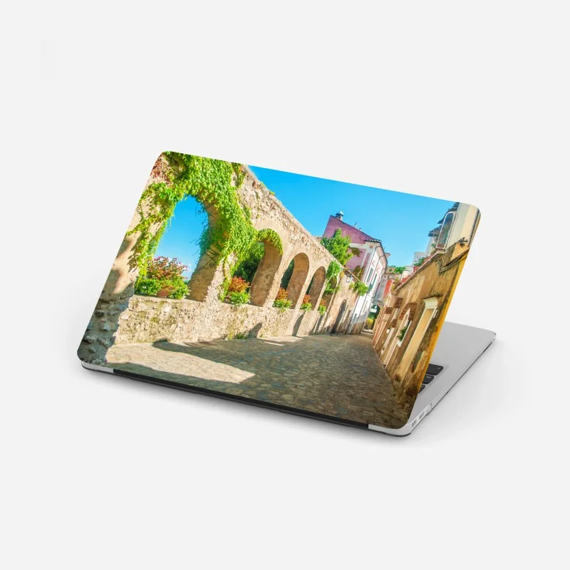 Laptop sticker sunlit arches in Ravello
