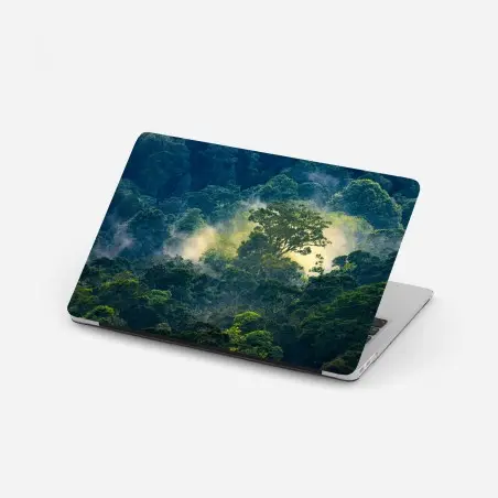Laptop sticker misty rainforest canopy • Wallissimo®