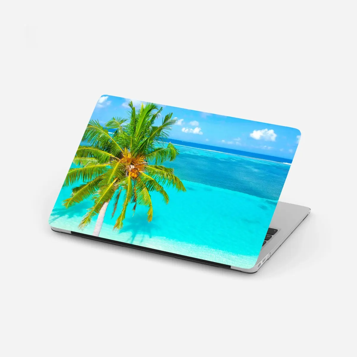 Laptop sticker tropical turquoise beach with palm tree ⁕ Wallissimo® Laptop sticker tropical turquoise beach with palm tree ⁕ Wallissimo®