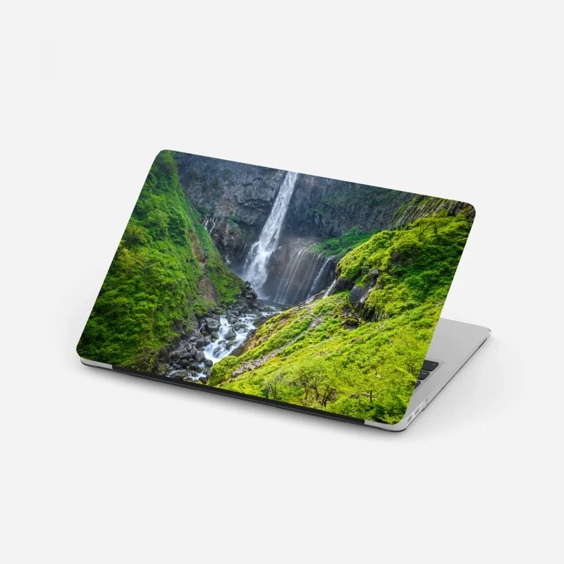 Laptop sticker Kegon falls, Nikko waterfall landscape