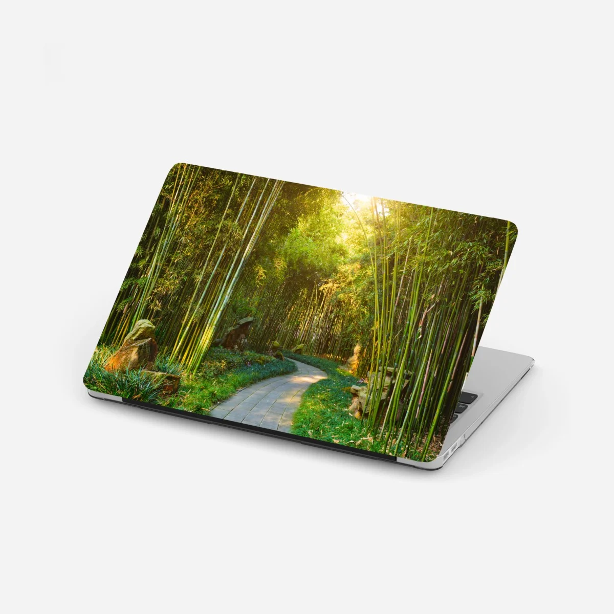 Laptop sticker serene bamboo forest pathway ⁕ Wallissimo® Laptop sticker serene bamboo forest pathway ⁕ Wallissimo®